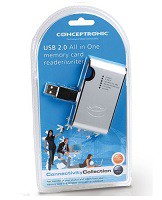  Leitor de Cartões USB 2.0 tudo-em-1   